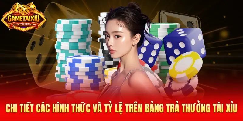 Chi tiết các hình thức và tỷ lệ trên bảng trả thưởng Tài Xỉu